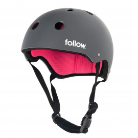 Pro Helmet - Charcoal/Pink - M